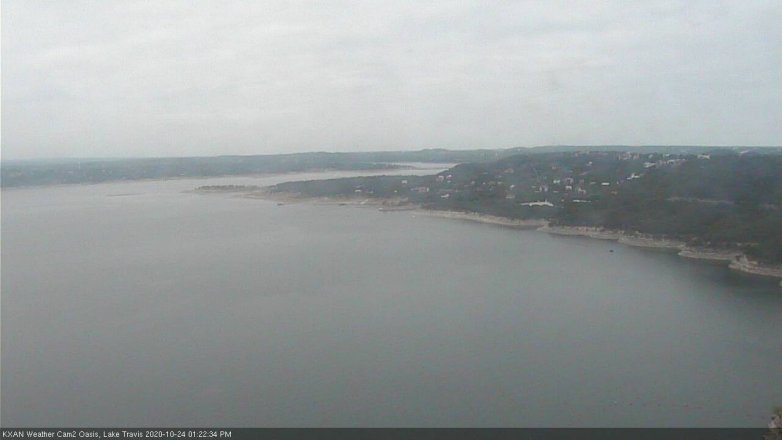 Lake Travis webcam, October 24, 2020 1:25 PM CT