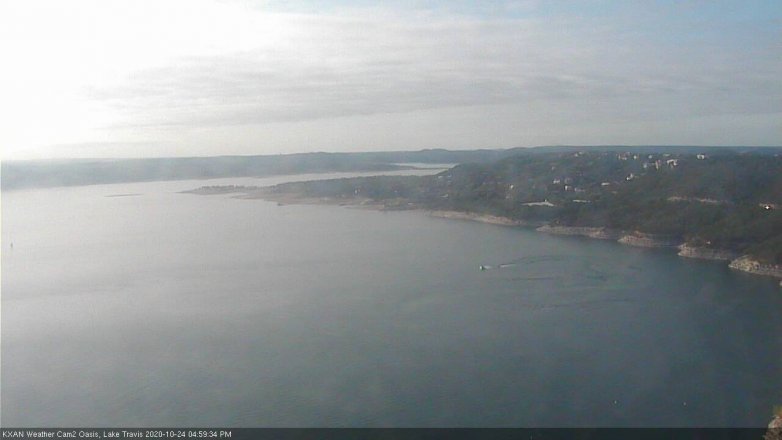 Lake Travis webcam, October 24, 2020 5:00 PM CT