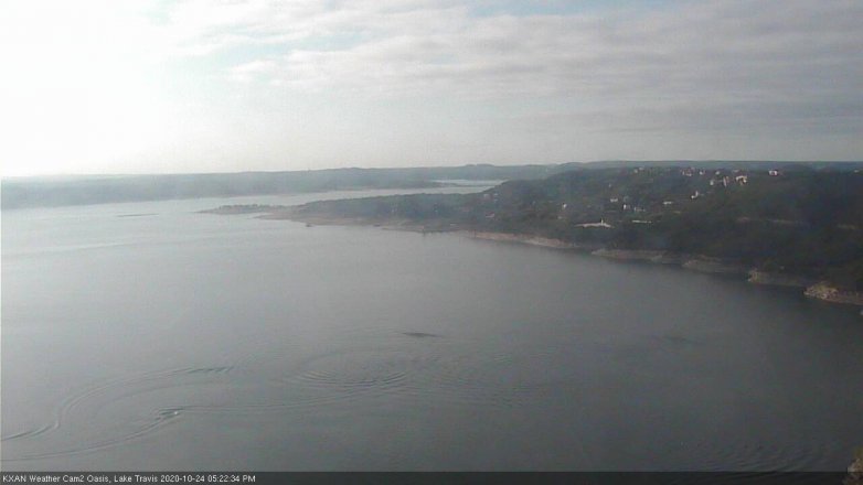 Lake Travis webcam, October 24, 2020 5:25 PM CT