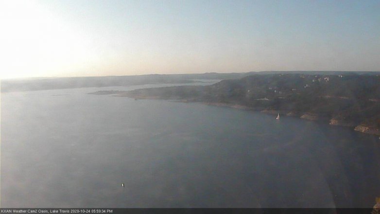 Lake Travis webcam, October 24, 2020 6:00 PM CT