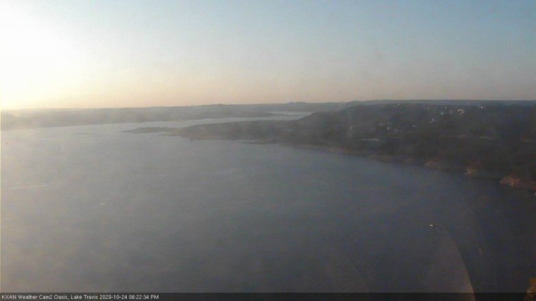 Lake Travis webcam, October 24, 2020 6:25 PM CT