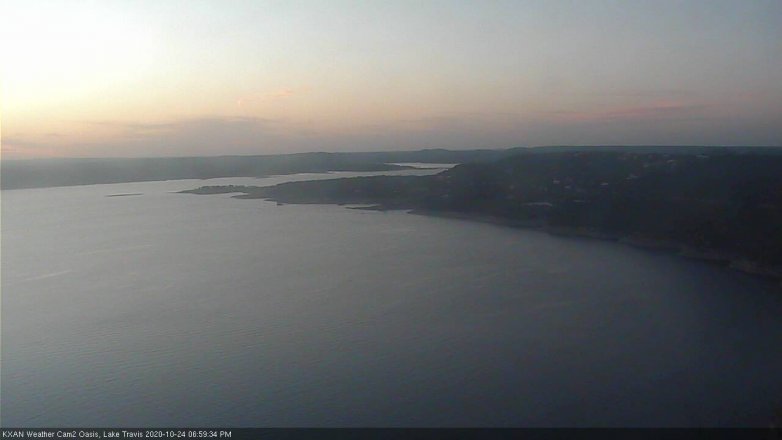 Lake Travis webcam, October 24, 2020 7:00 PM CT