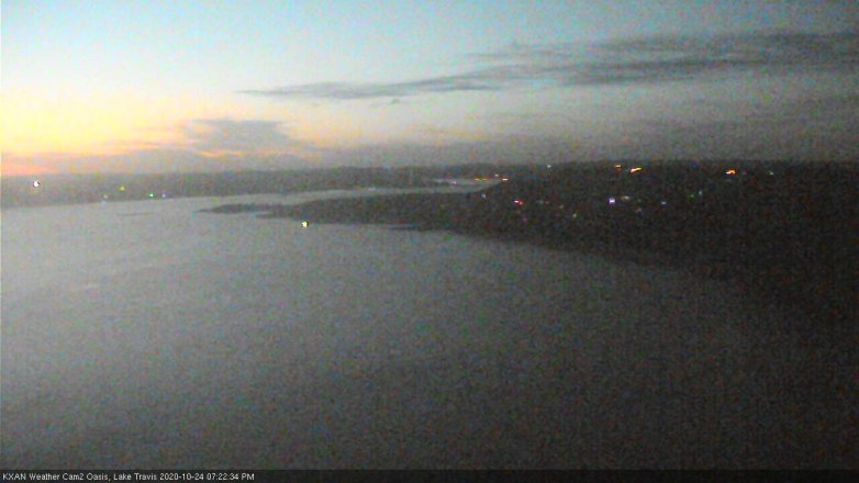 Lake Travis webcam, October 24, 2020 7:25 PM CT