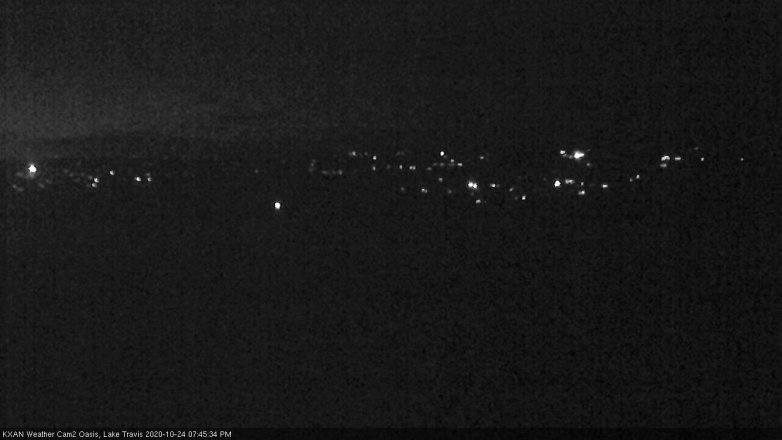 Lake Travis webcam, October 24, 2020 7:45 PM CT