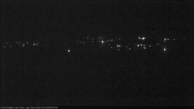 Lake Travis webcam, October 24, 2020 10:00 PM CT