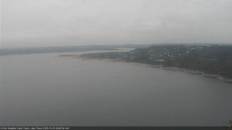 Lake Travis webcam, October 25, 2020 9:45 AM CT