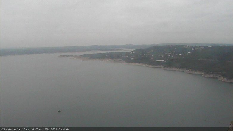 Lake Travis webcam, October 25, 2020 10:00 AM CT