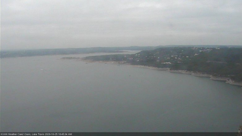 Lake Travis webcam, October 25, 2020 10:45 AM CT