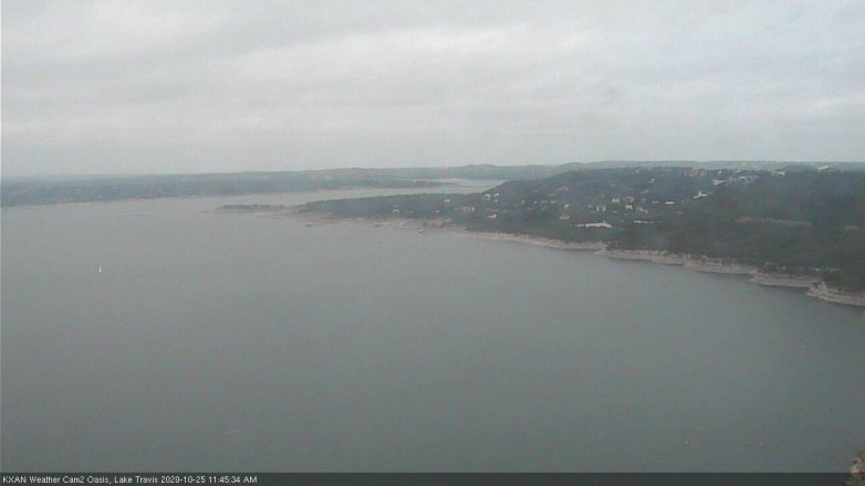 Lake Travis webcam, October 25, 2020 11:45 AM CT