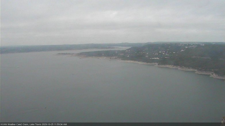 Lake Travis webcam, October 25, 2020 12:00 PM CT