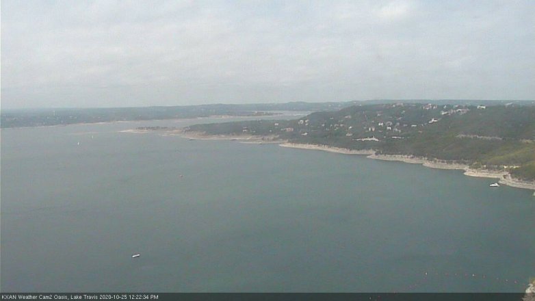 Lake Travis webcam, October 25, 2020 12:25 PM CT