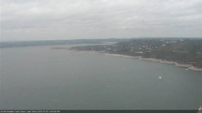 Lake Travis webcam, October 25, 2020 12:45 PM CT