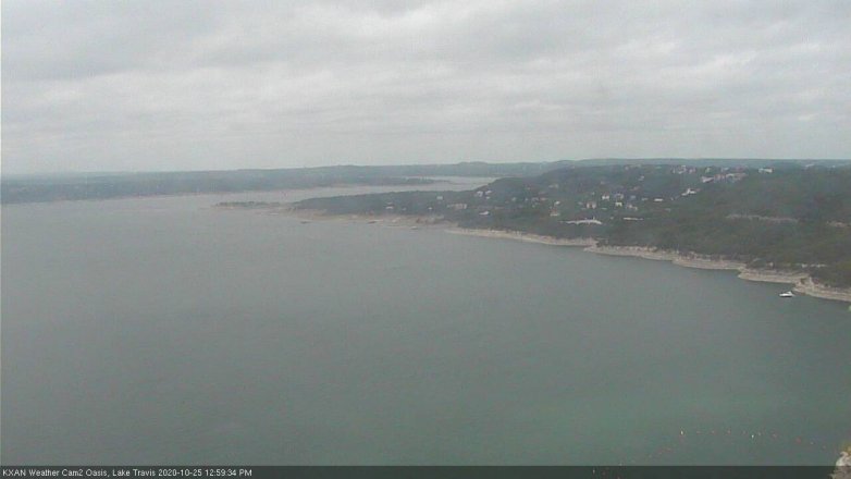 Lake Travis webcam, October 25, 2020 1:00 PM CT