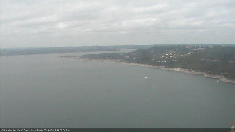 Lake Travis webcam, October 25, 2020 1:25 PM CT