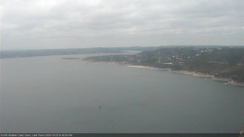 Lake Travis webcam, October 25, 2020 1:45 PM CT