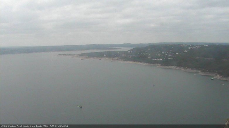 Lake Travis webcam, October 25, 2020 2:45 PM CT