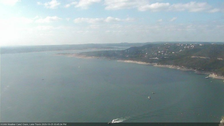 Lake Travis webcam, October 25, 2020 3:45 PM CT