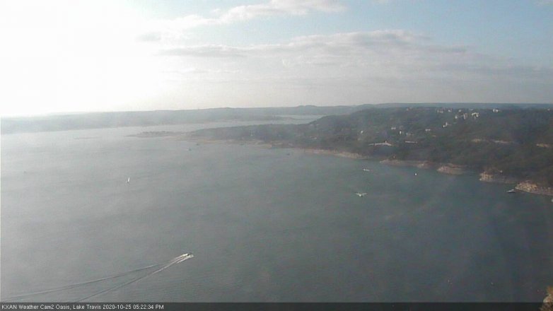 Lake Travis webcam, October 25, 2020 5:25 PM CT