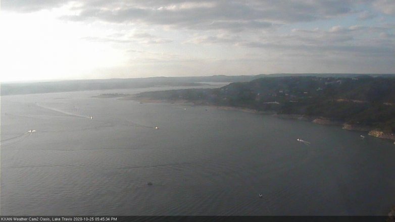 Lake Travis webcam, October 25, 2020 5:45 PM CT