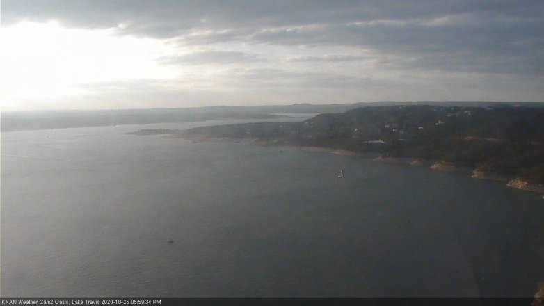 Lake Travis webcam, October 25, 2020 6:00 PM CT