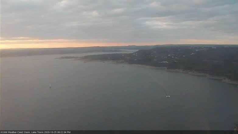 Lake Travis webcam, October 25, 2020 6:25 PM CT