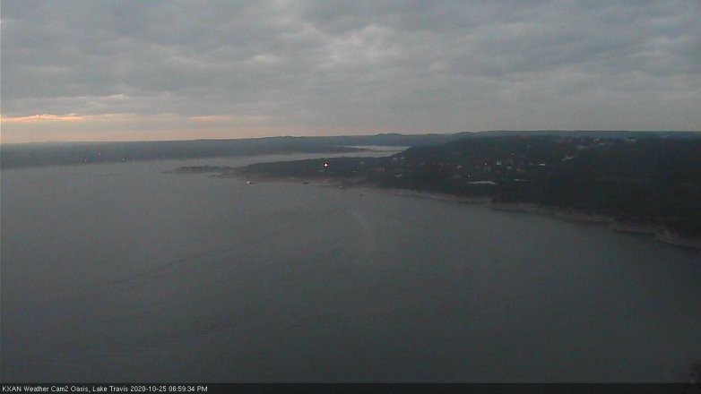 Lake Travis webcam, October 25, 2020 7:00 PM CT