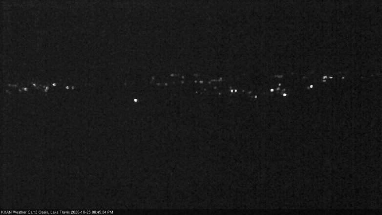 Lake Travis webcam, October 25, 2020 8:45 PM CT