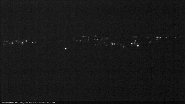Lake Travis webcam, October 25, 2020 9:00 PM CT