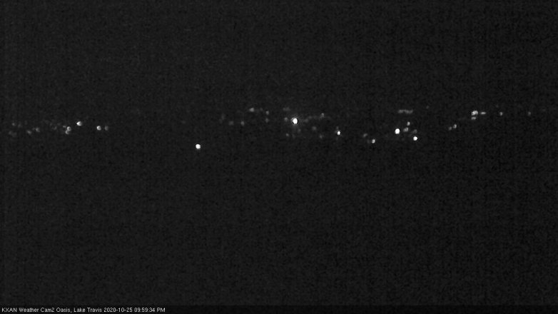 Lake Travis webcam, October 25, 2020 10:00 PM CT