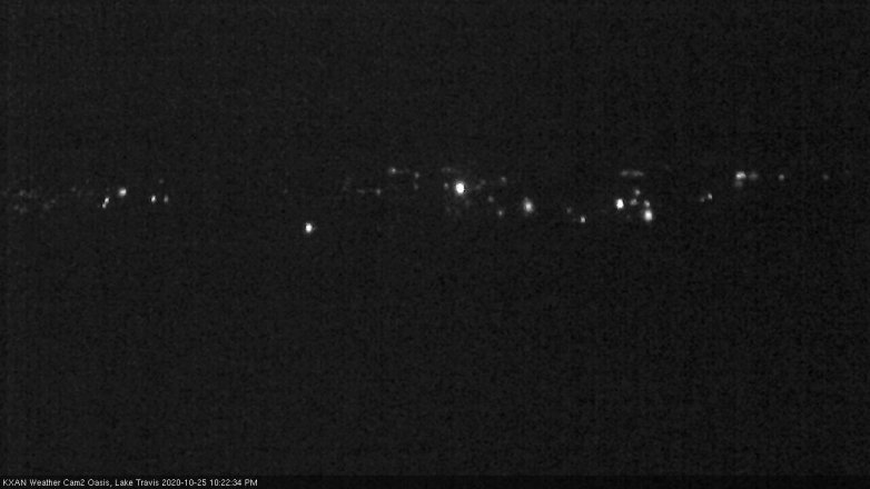 Lake Travis webcam, October 25, 2020 10:25 PM CT