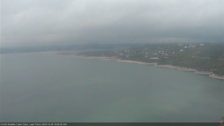 Lake Travis webcam, October 26, 2020 10:45 AM CT