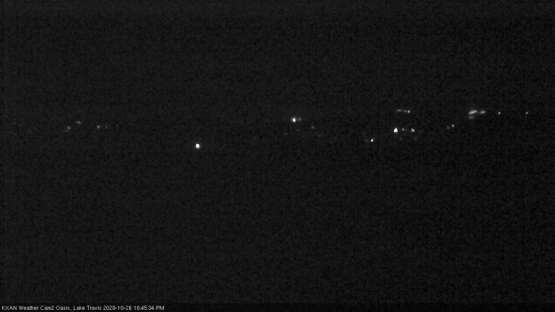 Lake Travis webcam, October 26, 2020 10:45 PM CT