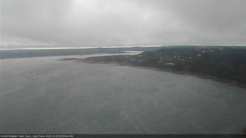 Lake Travis webcam, October 28, 2020 9:00 AM CT