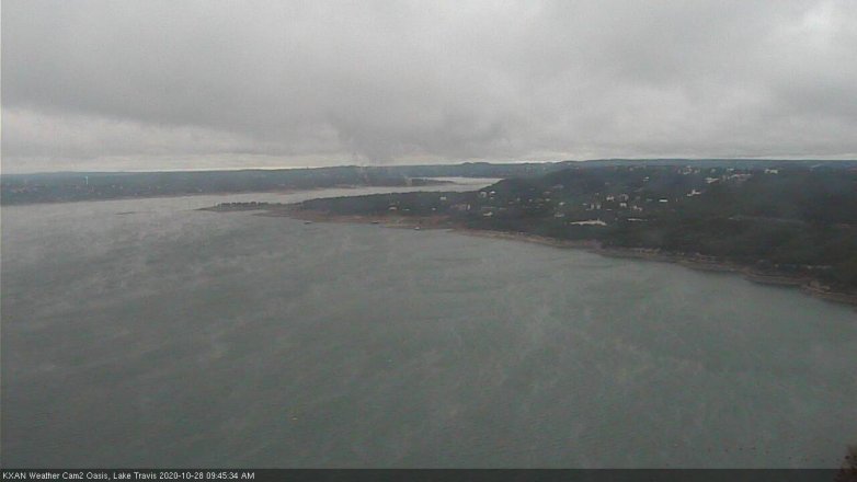 Lake Travis webcam, October 28, 2020 9:45 AM CT