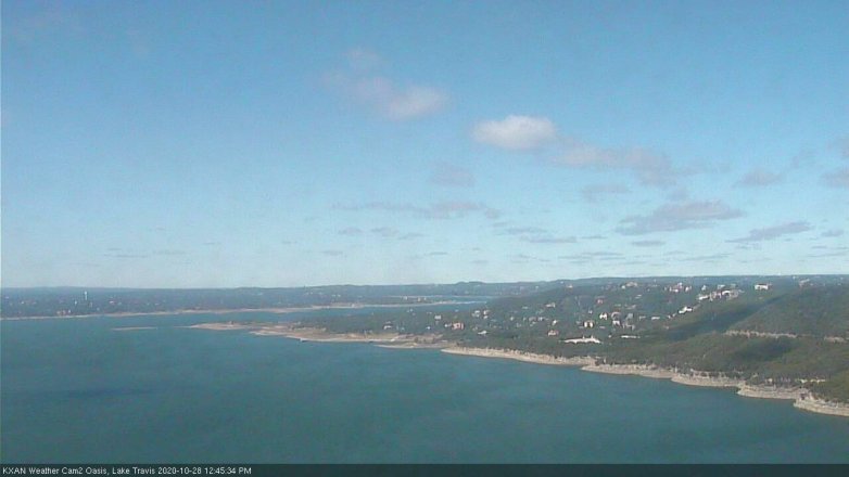 Lake Travis webcam, October 28, 2020 12:45 PM CT