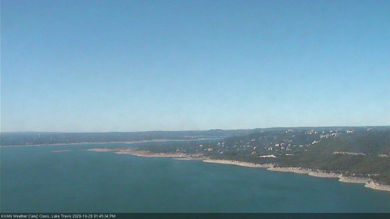 Lake Travis webcam, October 28, 2020 1:45 PM CT