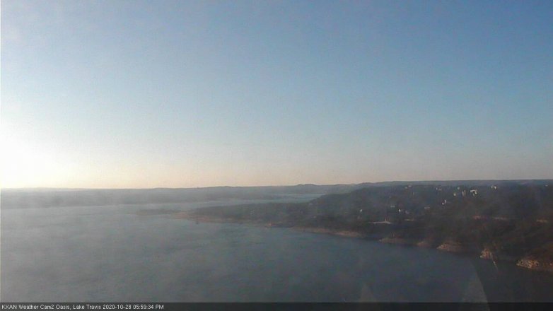 Lake Travis webcam, October 28, 2020 6:00 PM CT