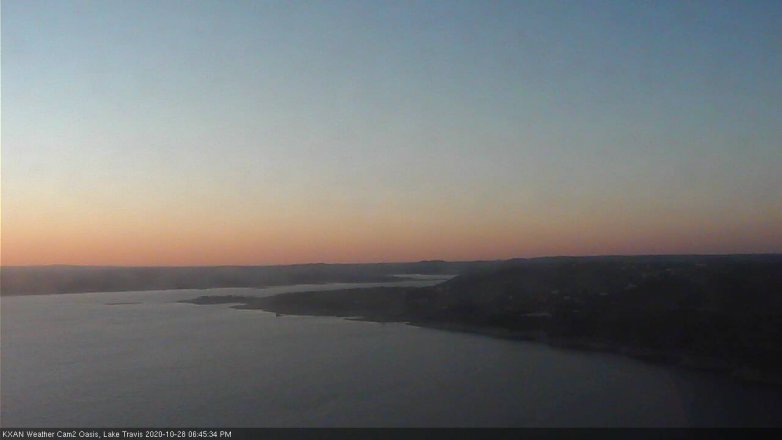 Lake Travis webcam, October 28, 2020 6:45 PM CT