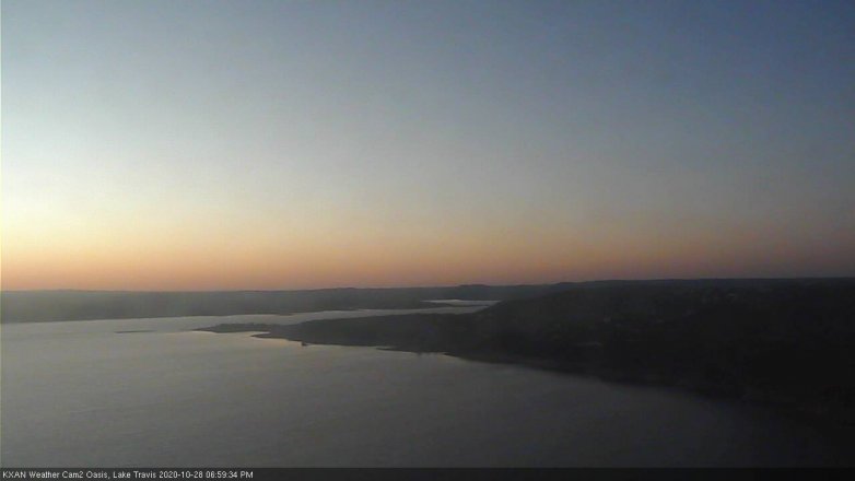 Lake Travis webcam, October 28, 2020 7:00 PM CT