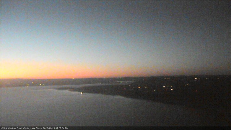 Lake Travis webcam, October 28, 2020 7:25 PM CT