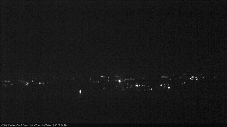 Lake Travis webcam, October 28, 2020 8:25 PM CT