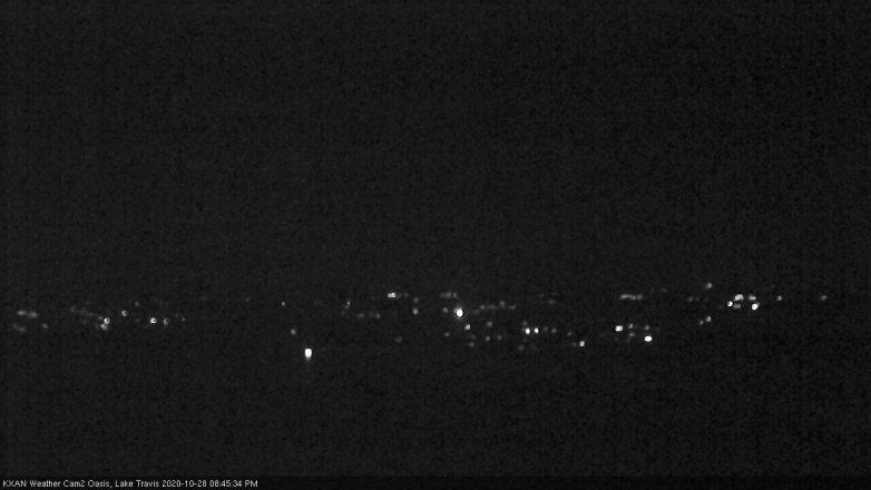 Lake Travis webcam, October 28, 2020 8:45 PM CT