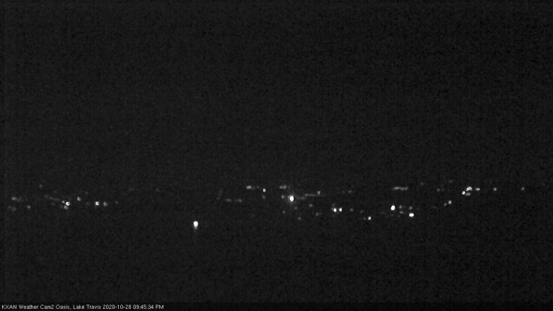 Lake Travis webcam, October 28, 2020 9:45 PM CT