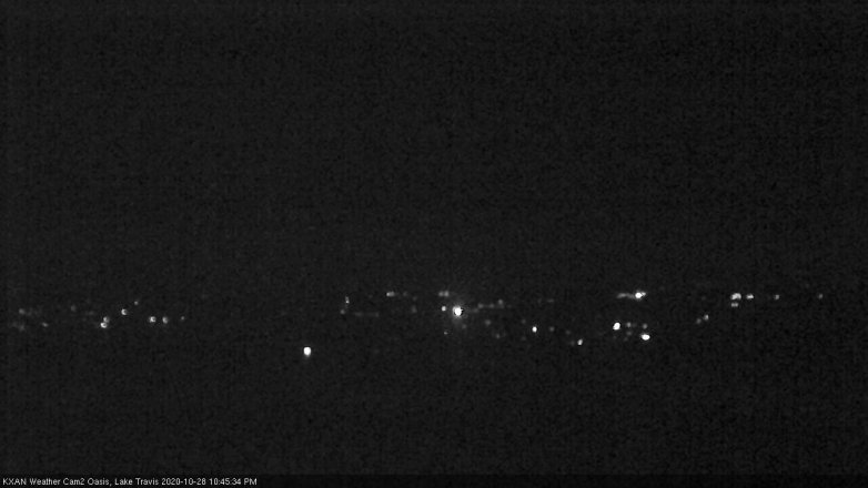 Lake Travis webcam, October 28, 2020 10:45 PM CT