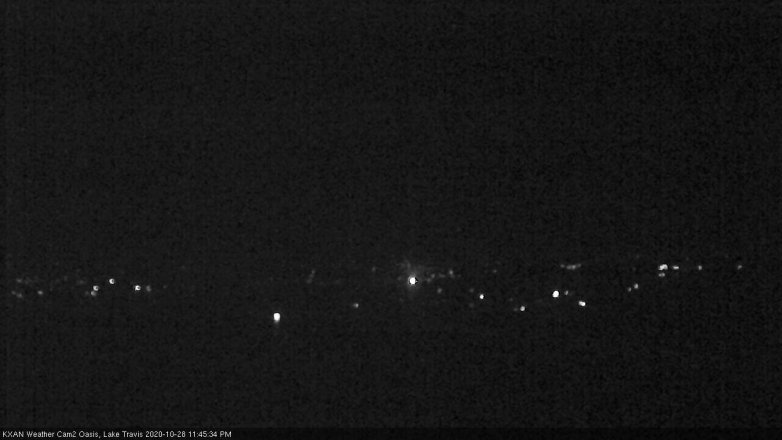 Lake Travis webcam, October 28, 2020 11:45 PM CT