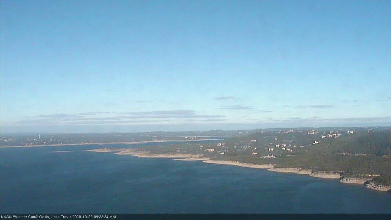 Lake Travis webcam, October 29, 2020 9:25 AM CT