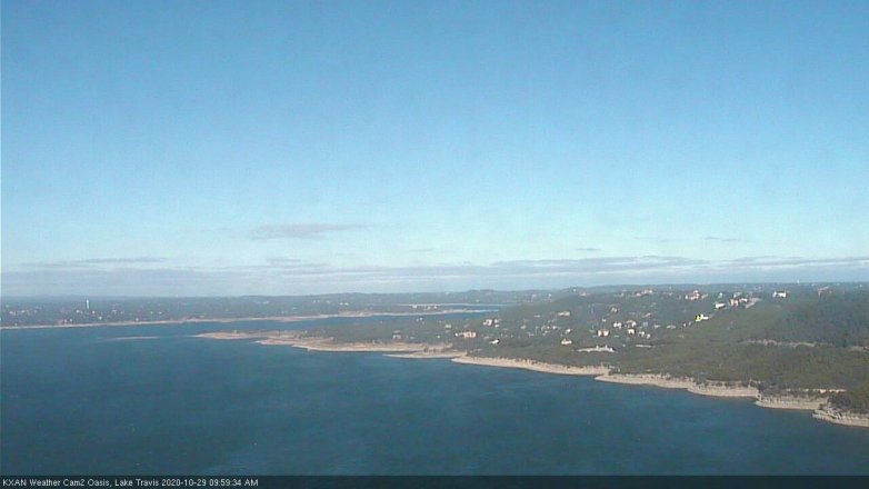 Lake Travis webcam, October 29, 2020 10:00 AM CT