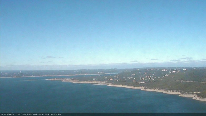 Lake Travis webcam, October 29, 2020 10:45 AM CT