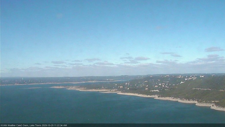 Lake Travis webcam, October 29, 2020 11:25 AM CT