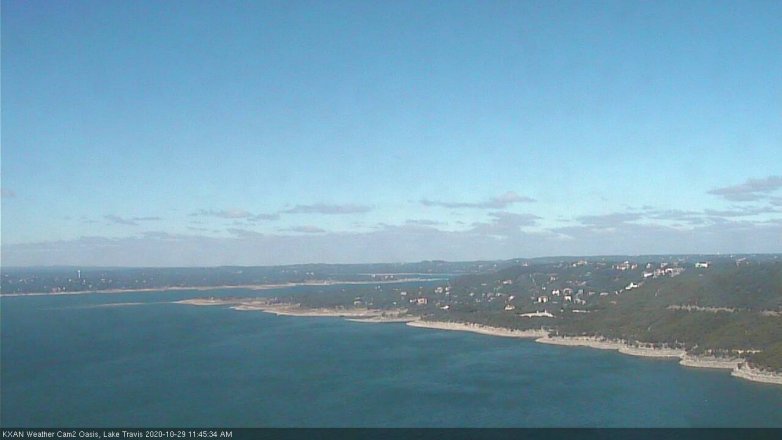 Lake Travis webcam, October 29, 2020 11:45 AM CT